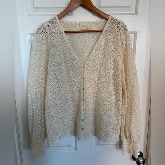 NWOT Sezane Gaya Lace Blouse – 42/10 - Picture 6 of 10